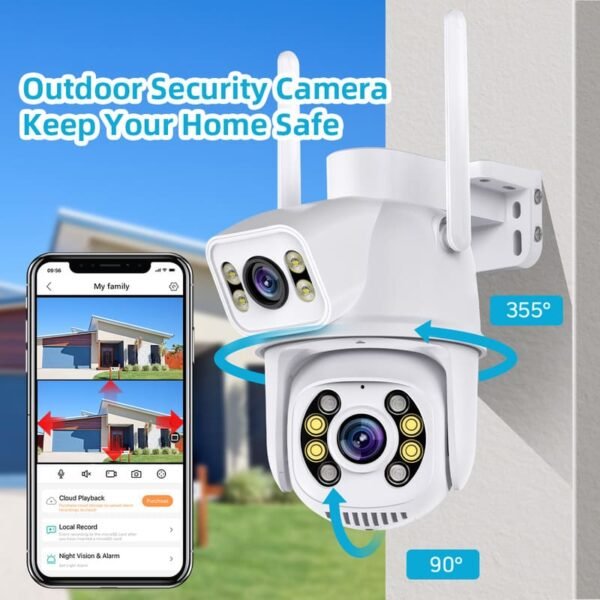 iCSee A28 Wireless WiFi Dual Lens Security Camera