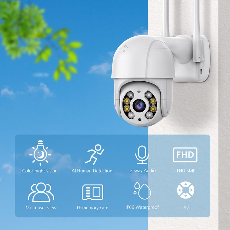 ABQ-A8 PTZ WiFi Camera White - A Top Security Camera Manufacturer