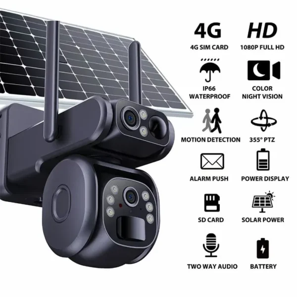 Ubox Q12 Dual Lens 4G Solar Camera