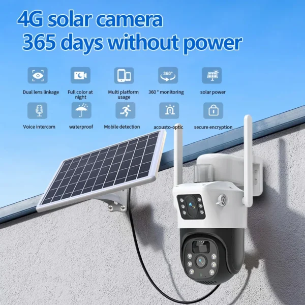 EseeCloud QS12-B4L 12MP Solar Power Dual Lens 4G Cameras - Image 4